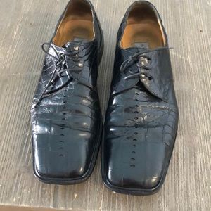 Mezlan black leather shoes size 11